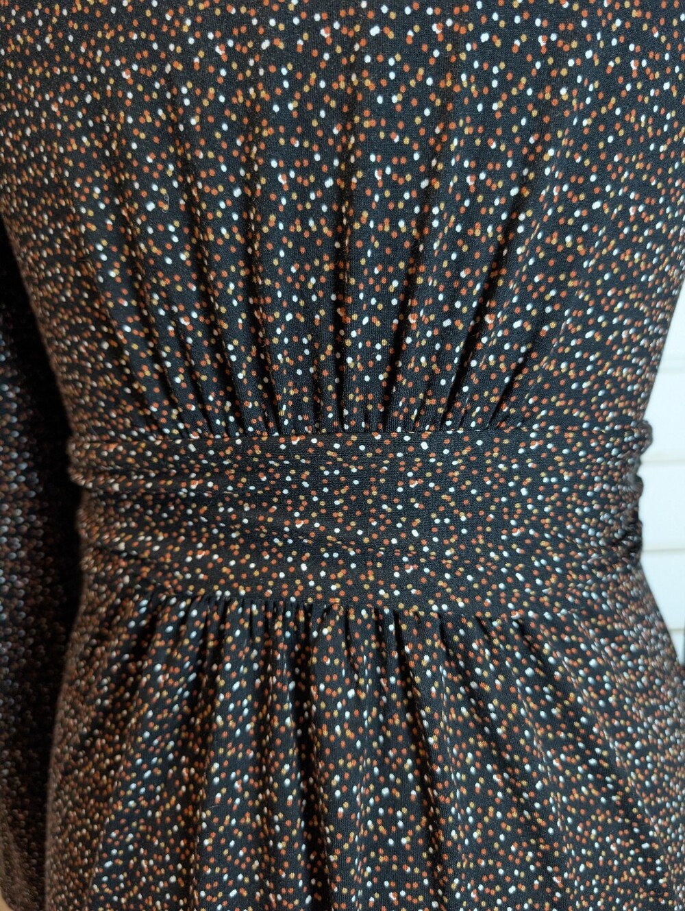 NWOT Boden Abigail Black Confetti Print Long Sleeve Jersey Dress, Size 8P - Picture 10 of 13